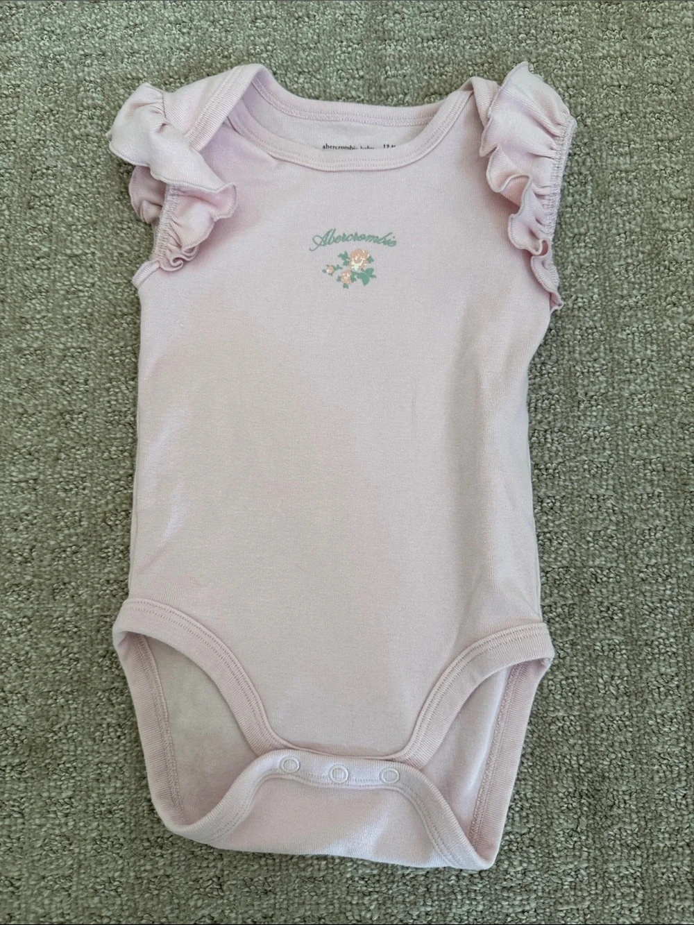 Abercrombie Kids Baby Flutter Sleeve Logo Bodysuit & Flare Leggings Set